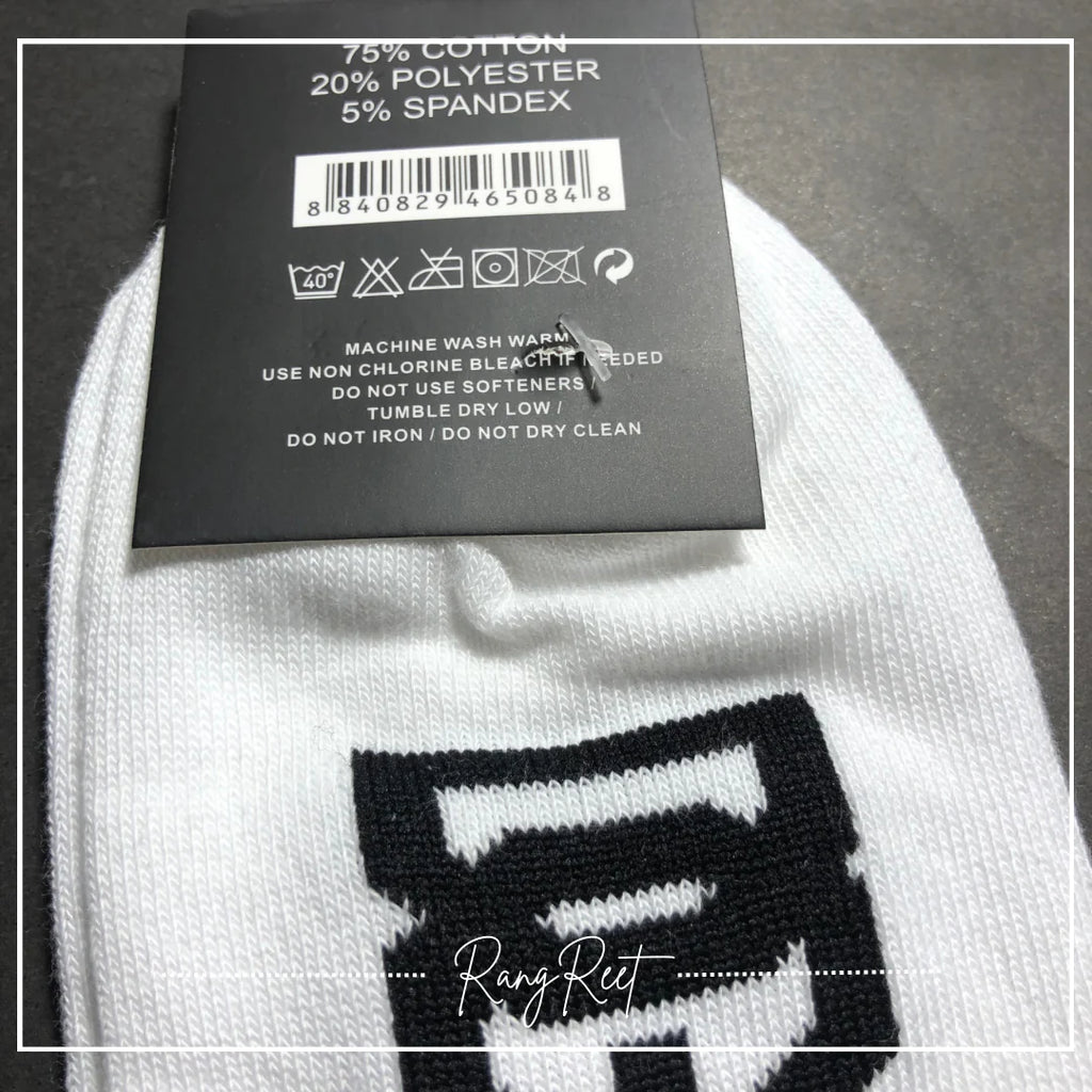 White Stretch Cotton Ankle Socks image 2