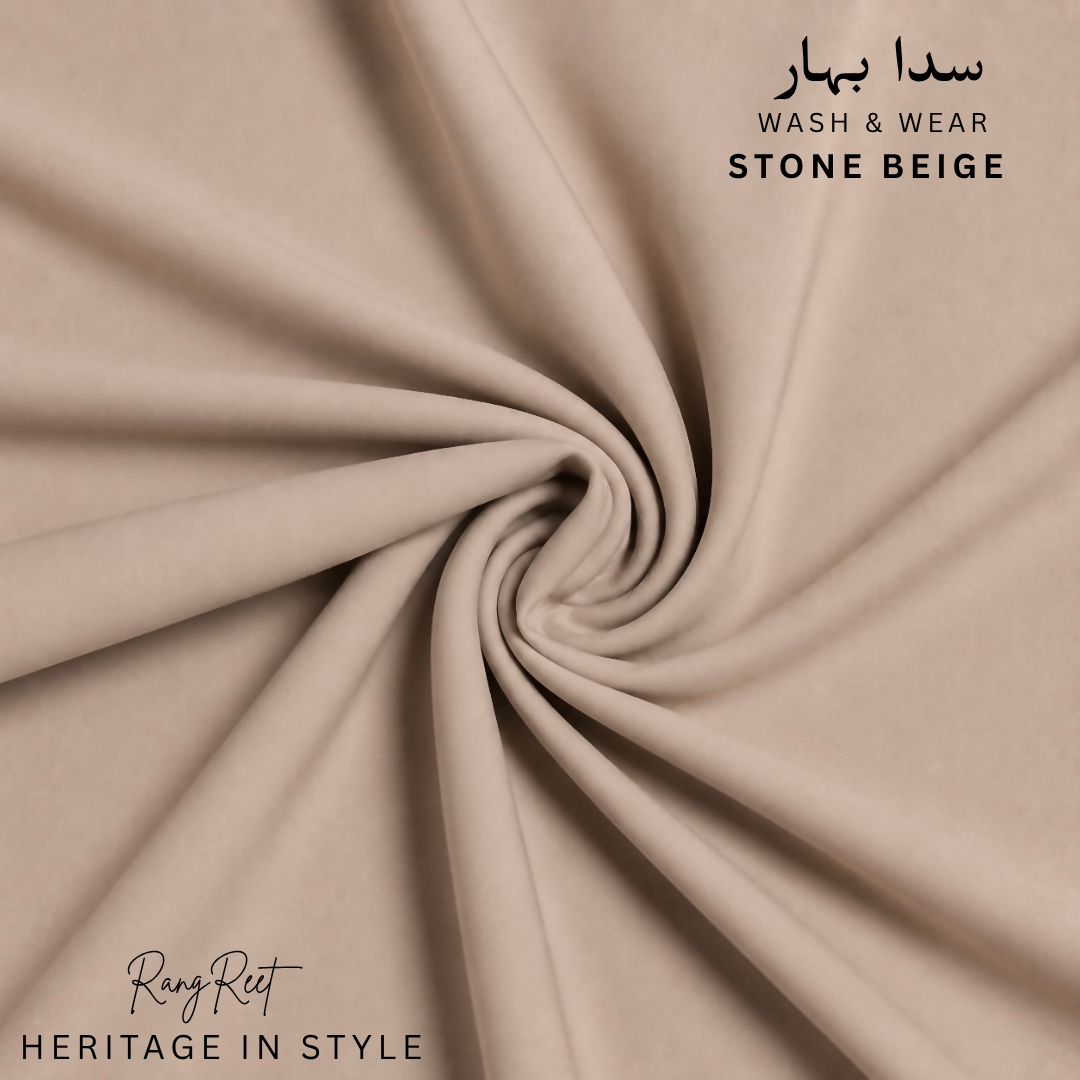 Stone Beige - Sadabahaar Wash & Wear