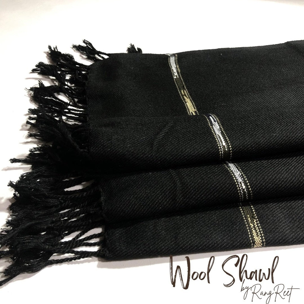 Black - Wool Shawl image 0