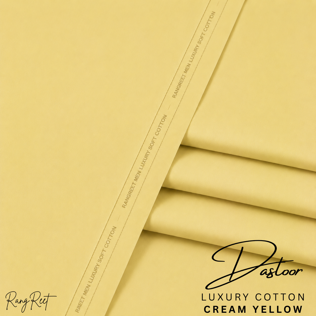 Cream Yellow-Dastoor Luxury Soft cotton