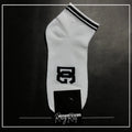 White Stretch Cotton Ankle Socks image 0