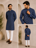 MW-8 Unstitched Cotton Printed Kurta Trouser