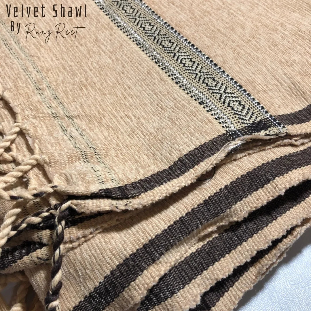 Camel Velvet Shawl image 1