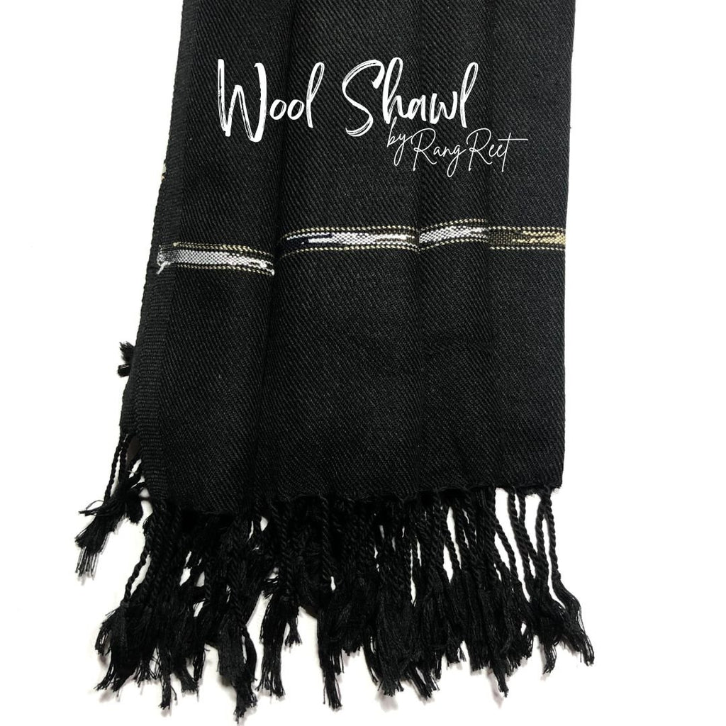 Black - Wool Shawl image 1