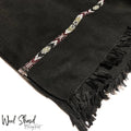 Black Wool Shawl Border Design image 0