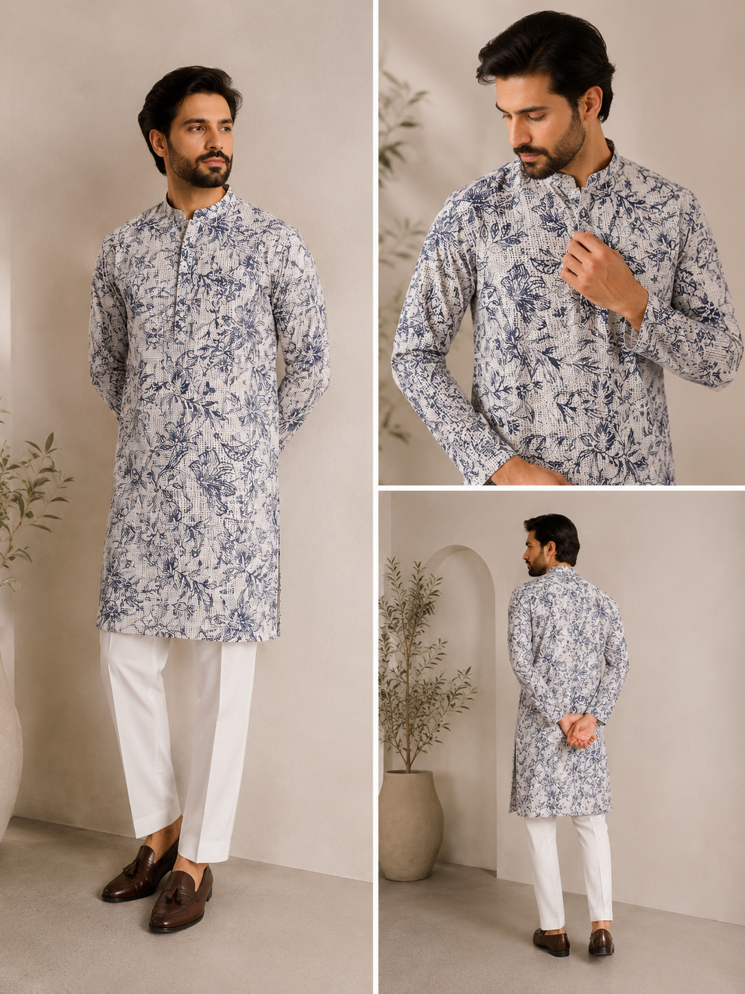 MW-5 Unstitched Cotton Printed Kurta Trouser