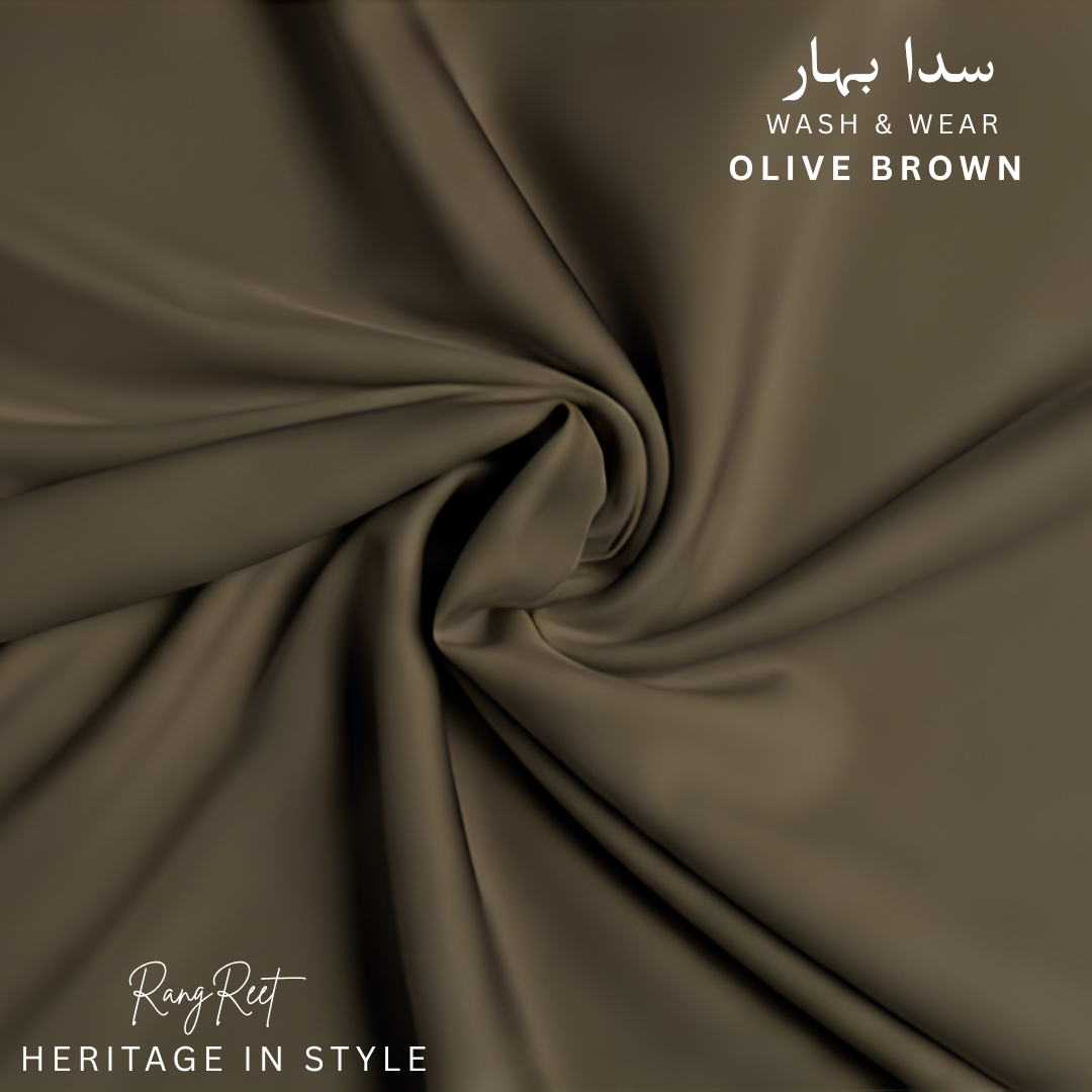 Olive Brown - Sadabahaar Wash & Wear