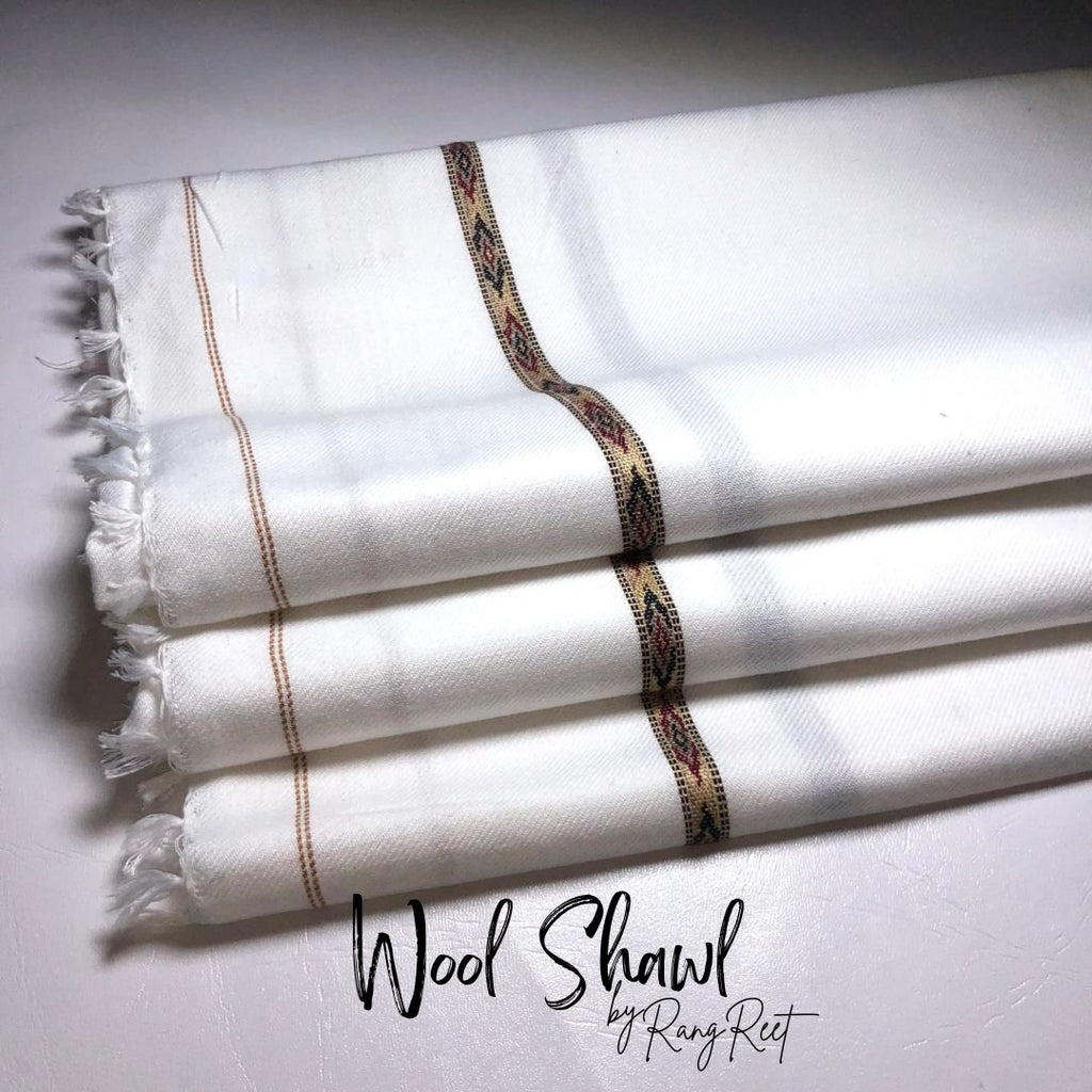 White - Wool Shawl image 0