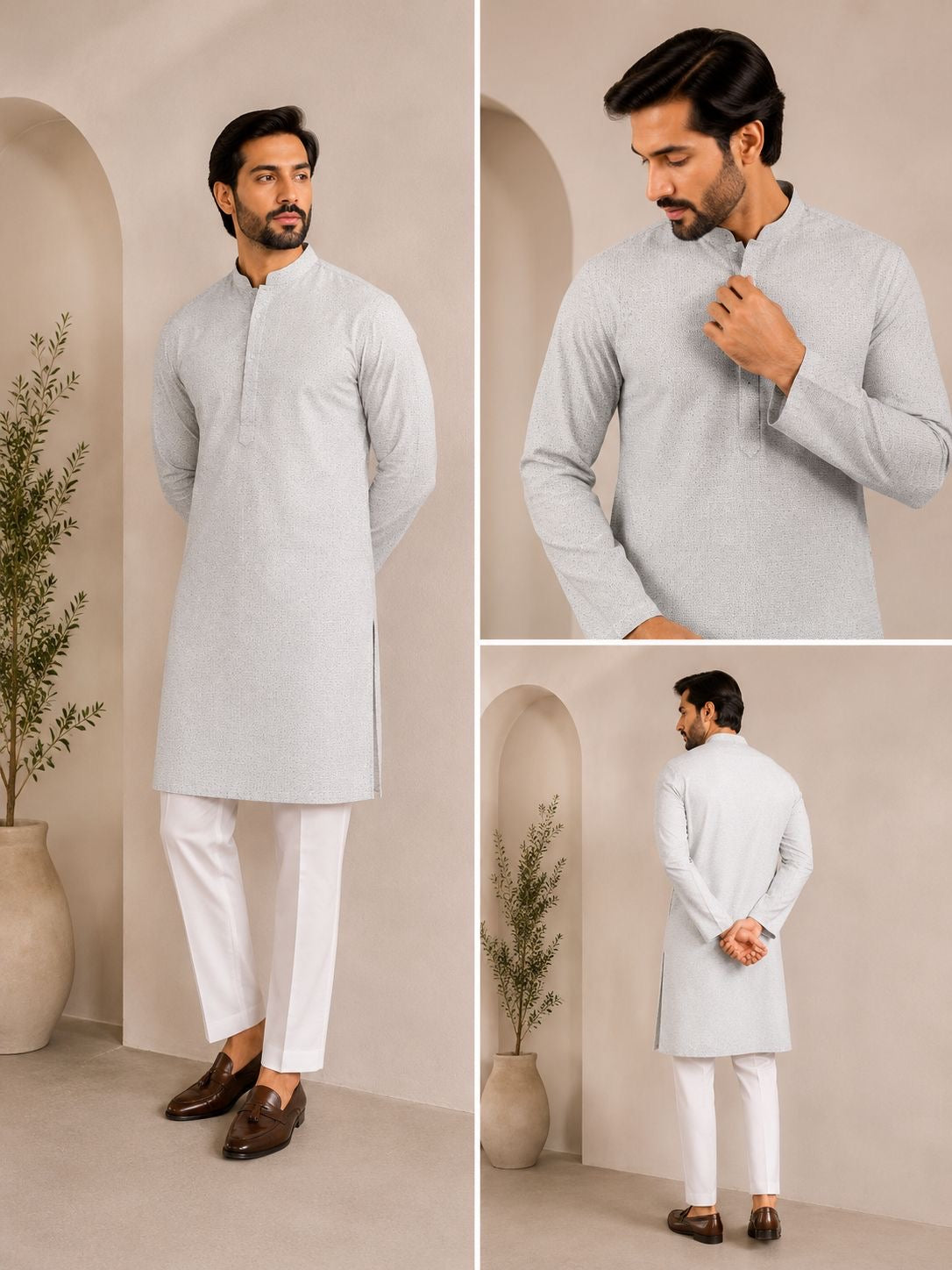 MW-13 Unstitched Cotton Printed Kurta Trouser