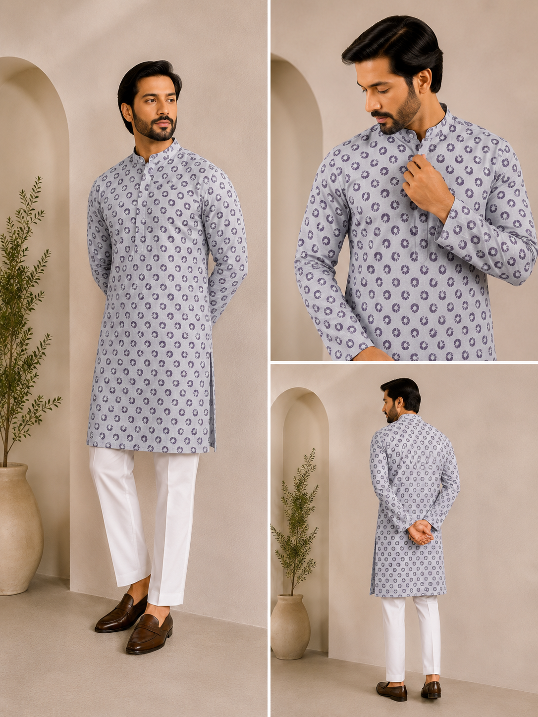 MW-9 Unstitched Cotton Printed Kurta Trouser