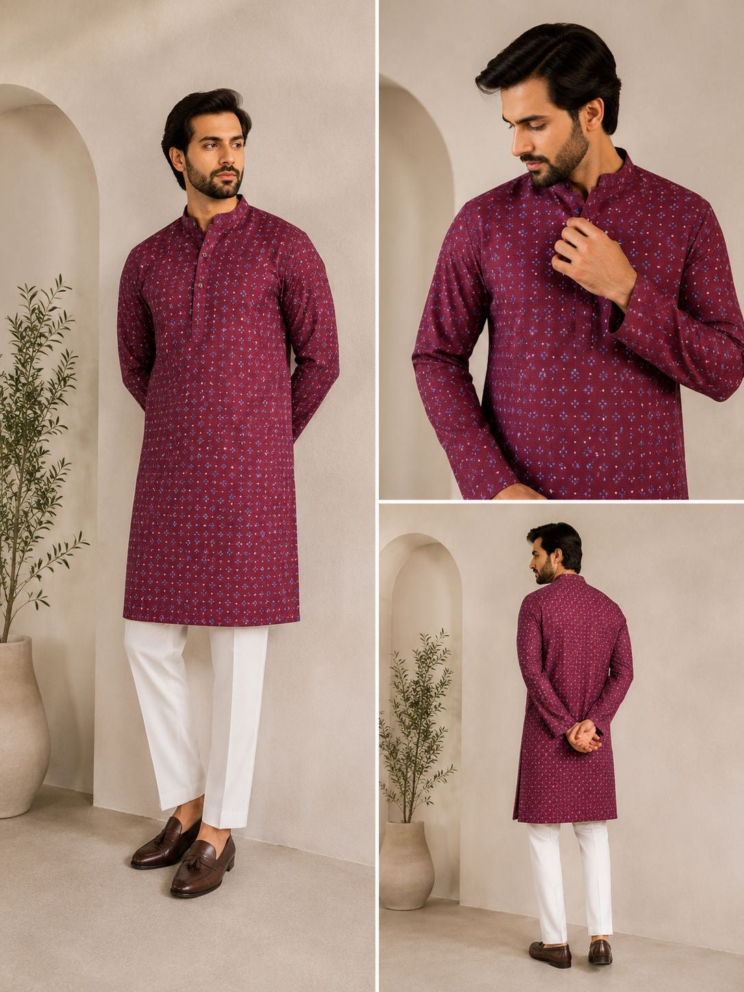 MW-12 Unstitched Cotton Printed Kurta Trouser