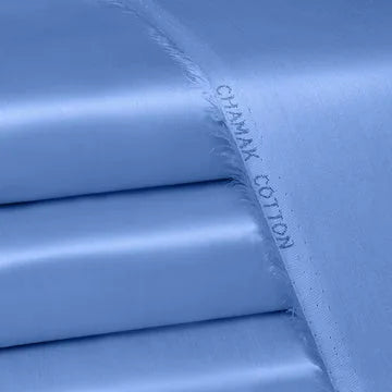 Sky Blue - Chamak Cotton (Satin) image 0