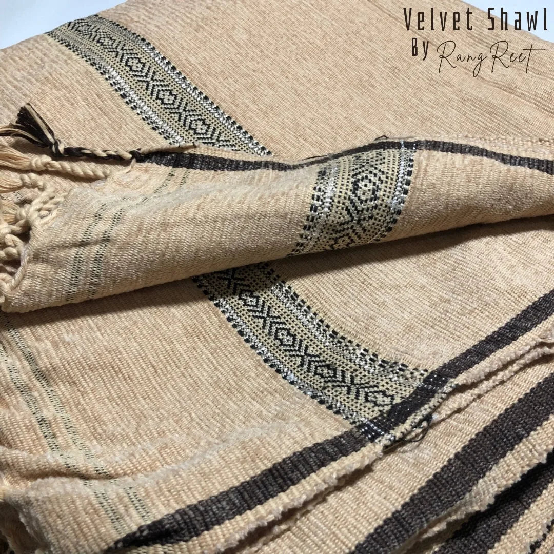 Camel Velvet Shawl image 2