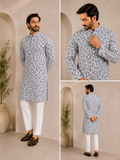 MW-2 Unstitched Cotton Printed Kurta Trouser
