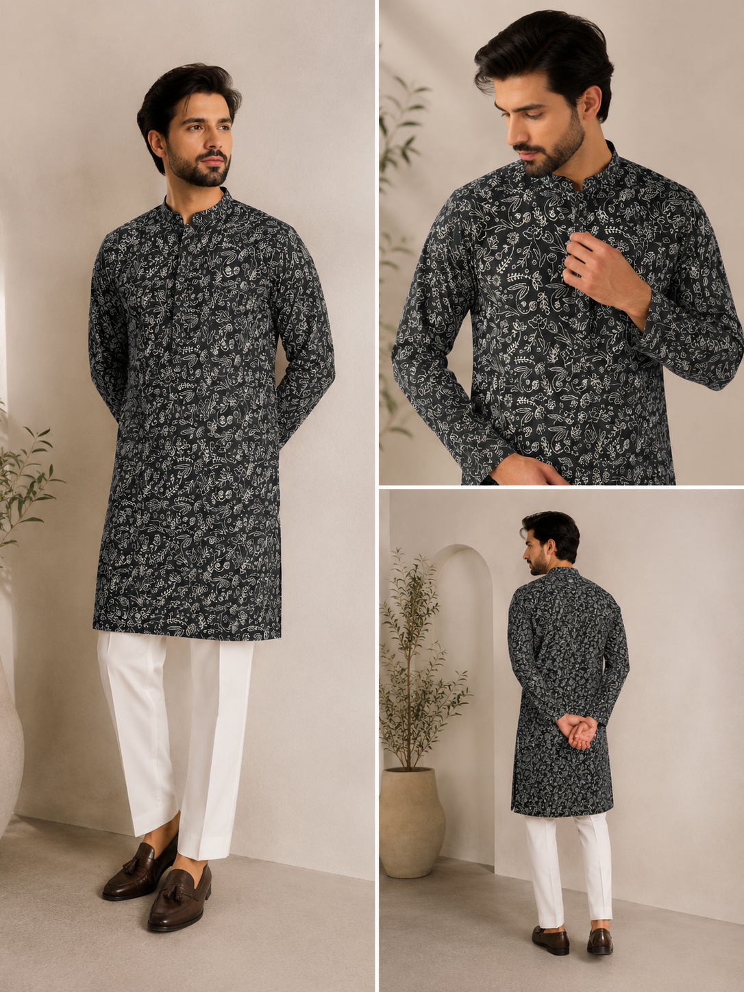 MW-6 Unstitched Cotton Printed Kurta Trouser