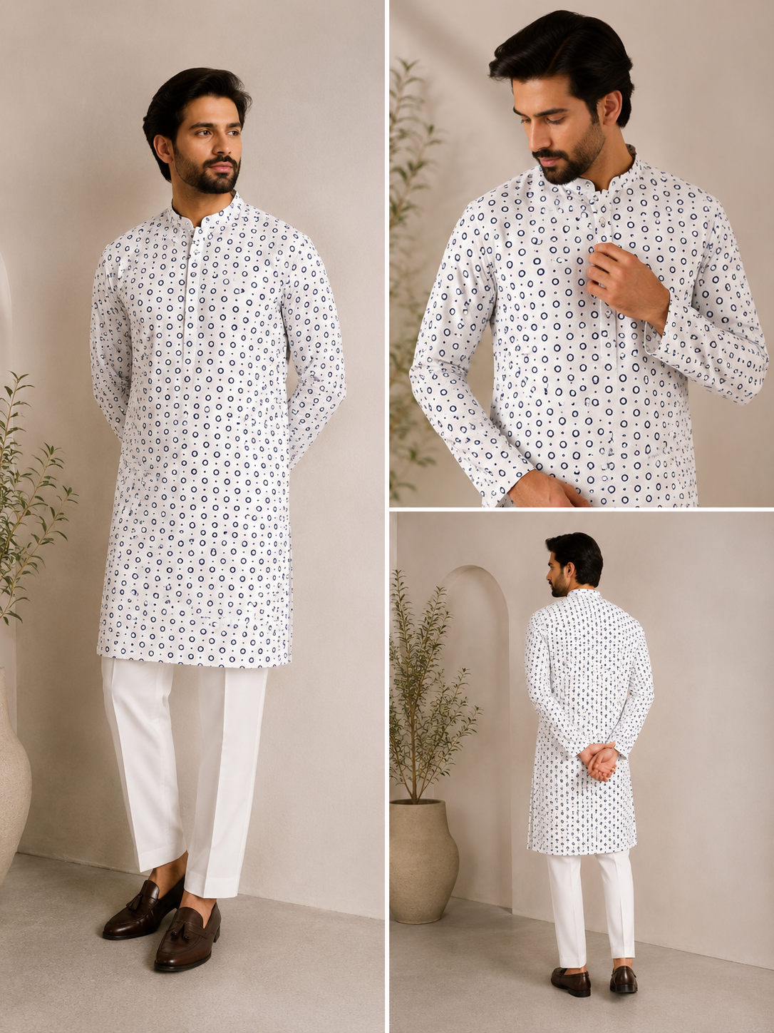 MW-3 Unstitched Cotton Printed Kurta Trouser