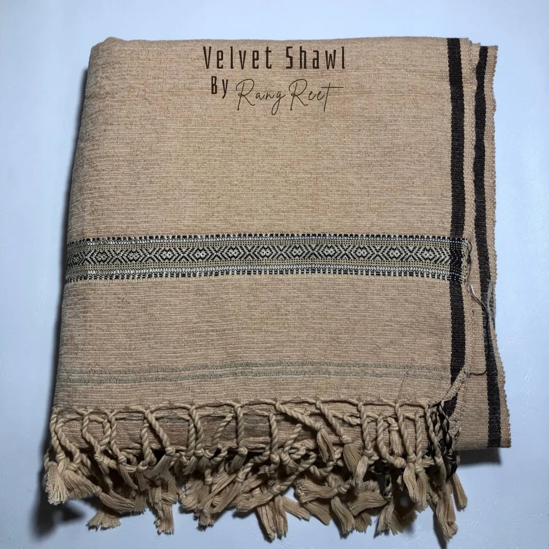 Camel Velvet Shawl image 3