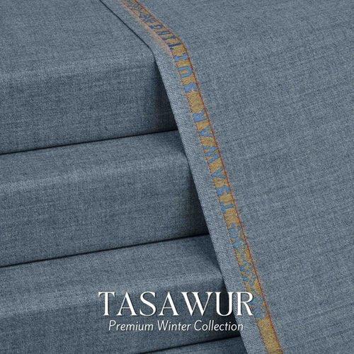 Silver Blue - Tasawur - Winter Fabric image 0