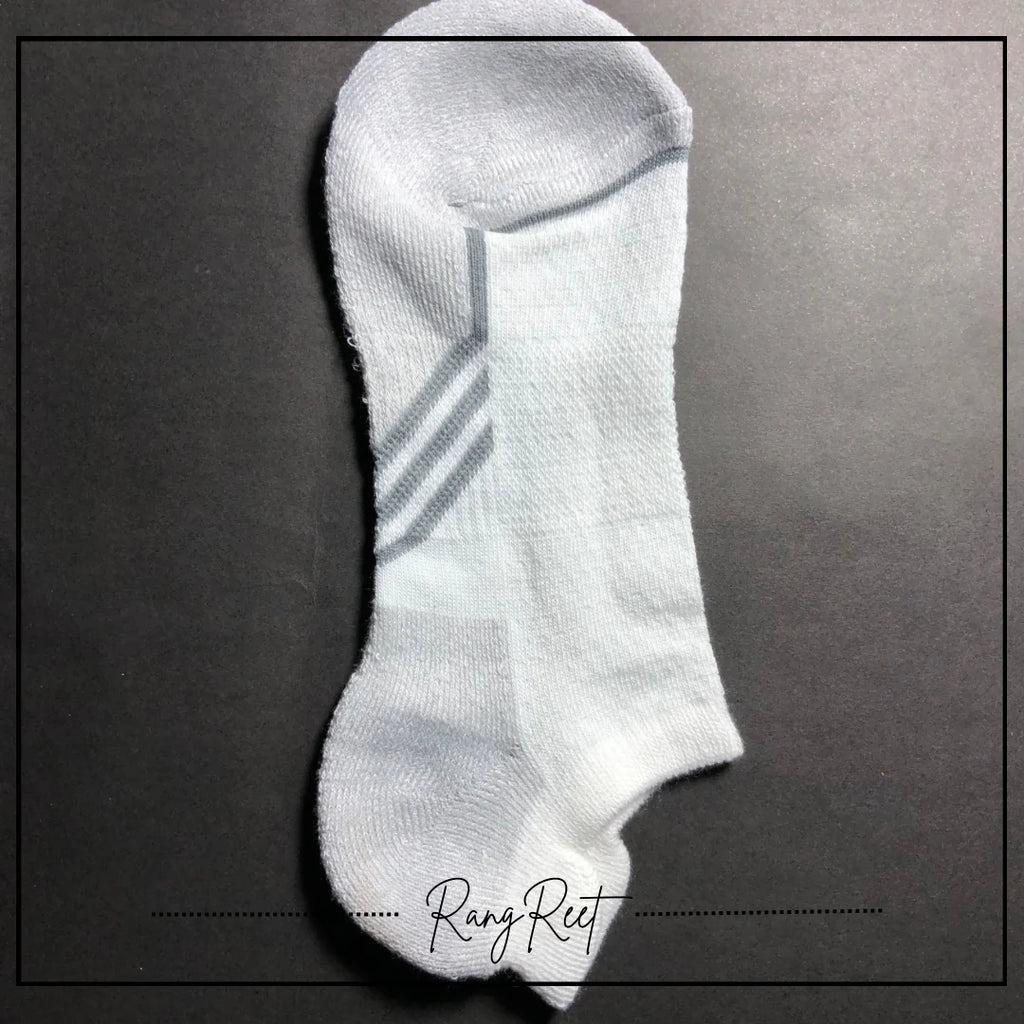 White Stretch Cotton Sports Socks image 0