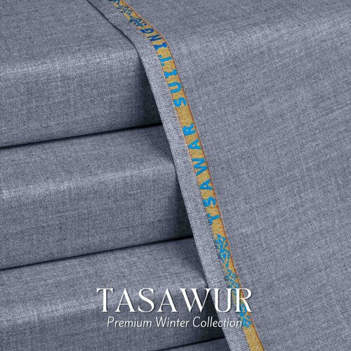 Bluish Grey - Tasawur - Winter Fabric image 0