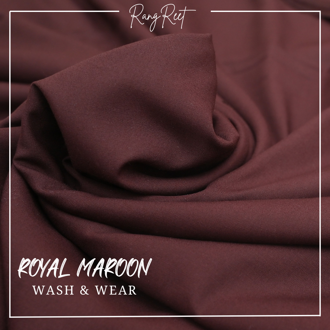 Royal Maroon - Wash & Wear - Deewaan image 0